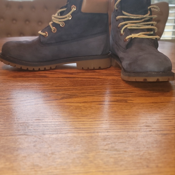 Timberland Genuine Leather Navy Blue Tan Hiking Lace Ups Shoes Boots - Picture 1 of 10